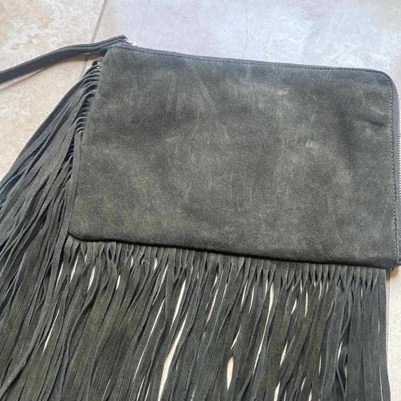 Zara suede fringe clutch - Picture 2 of 7